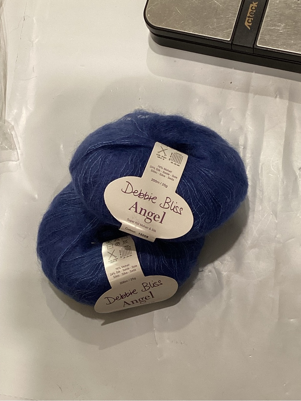 2 skeins of Debbie Bliss Angel Mohair and silk Blend Yarn — Royal Blue